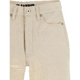 Beige Cotton Jeans Denim