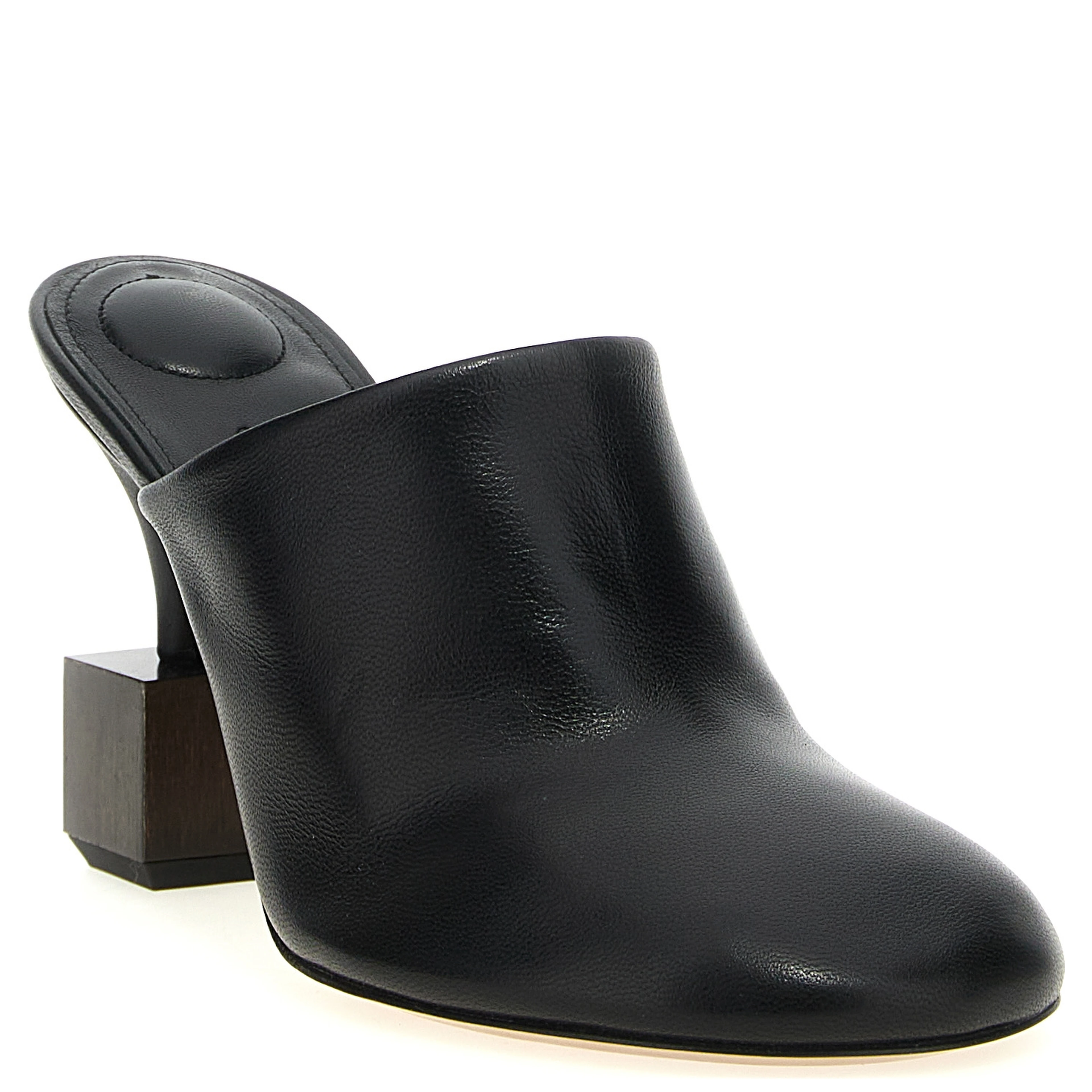 Black Lamb Leather High Heel Pumps