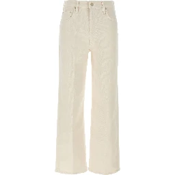 White Cotton High-Waisted Jean