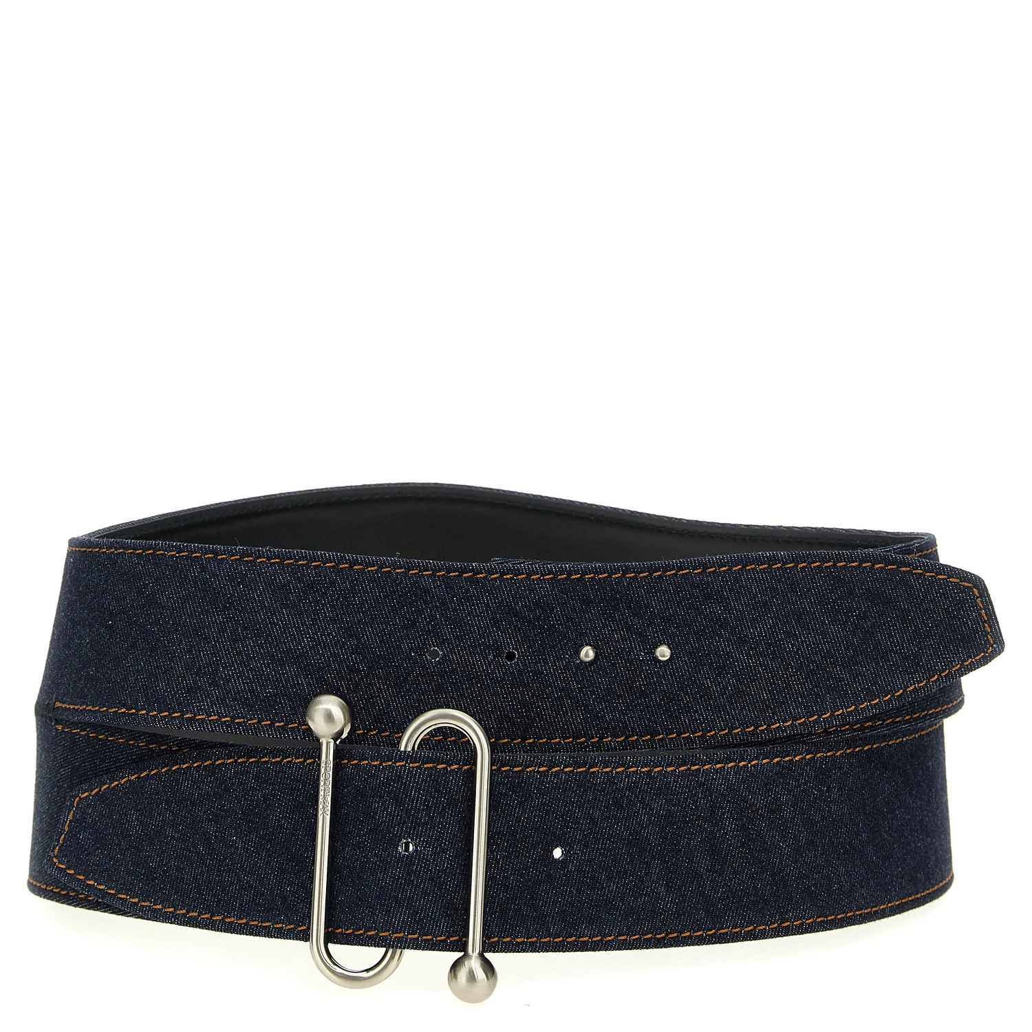 Blue Cotton High-Waist Belt