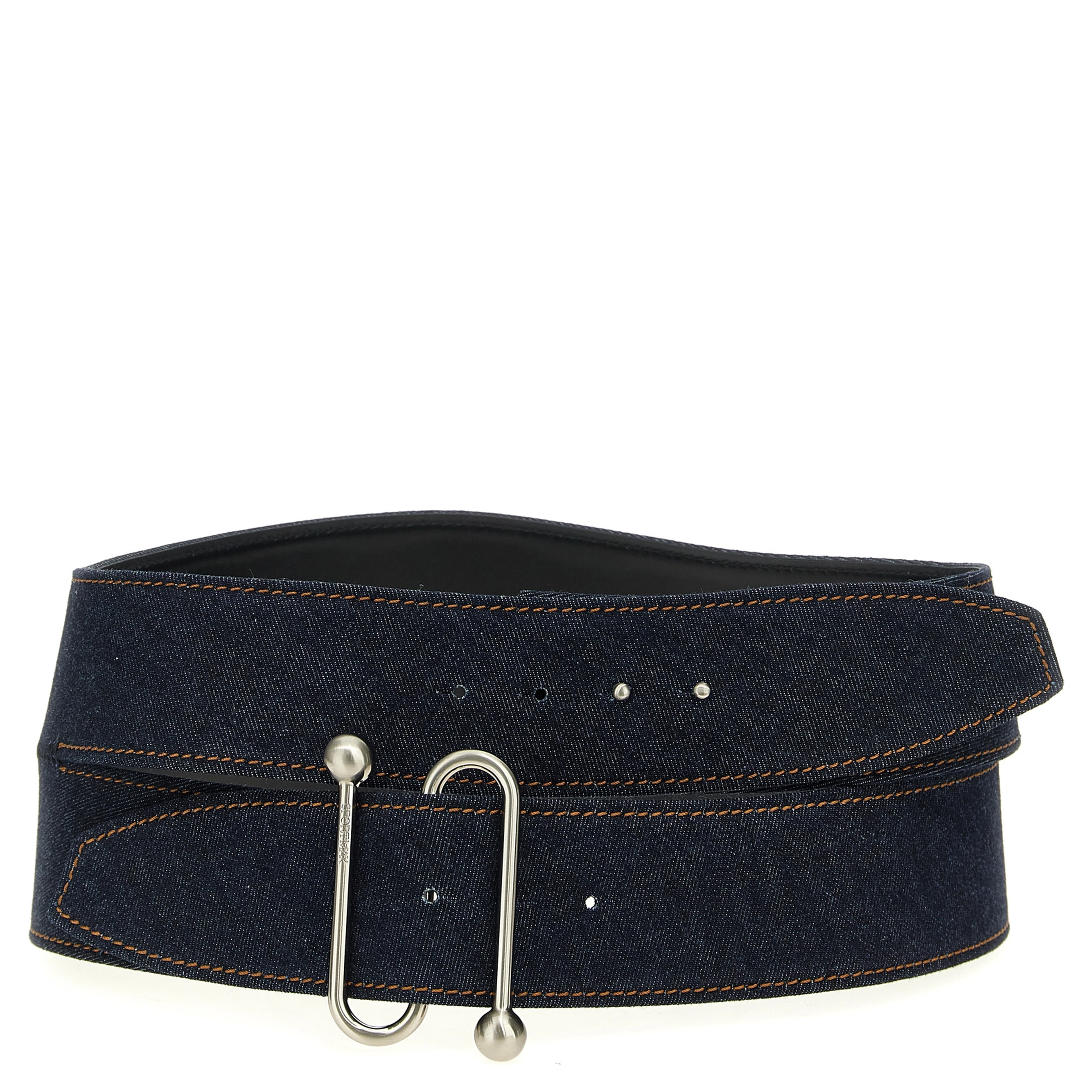 Blue Cotton High-Waist Belt