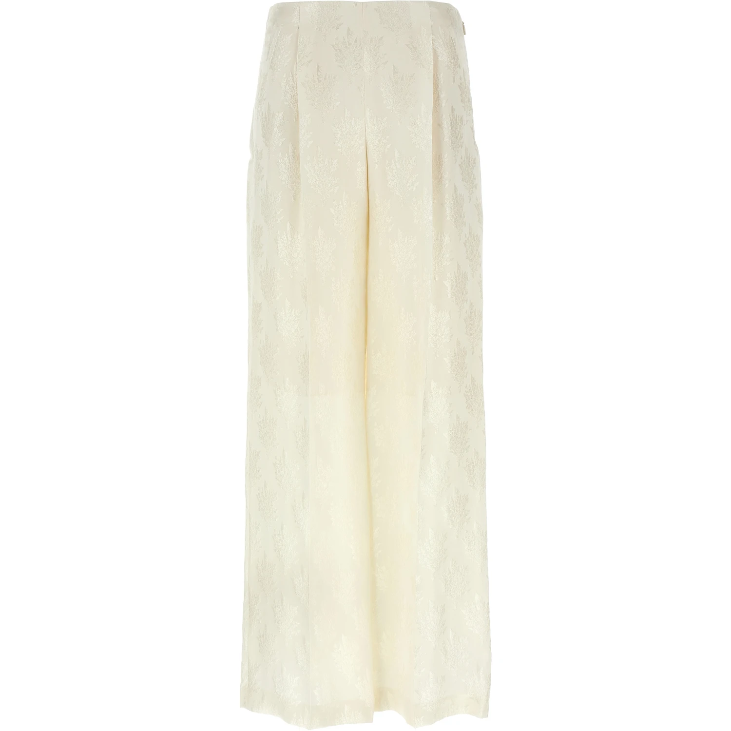 White Silk Casual Pants