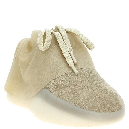 Beige Leather Sneakers