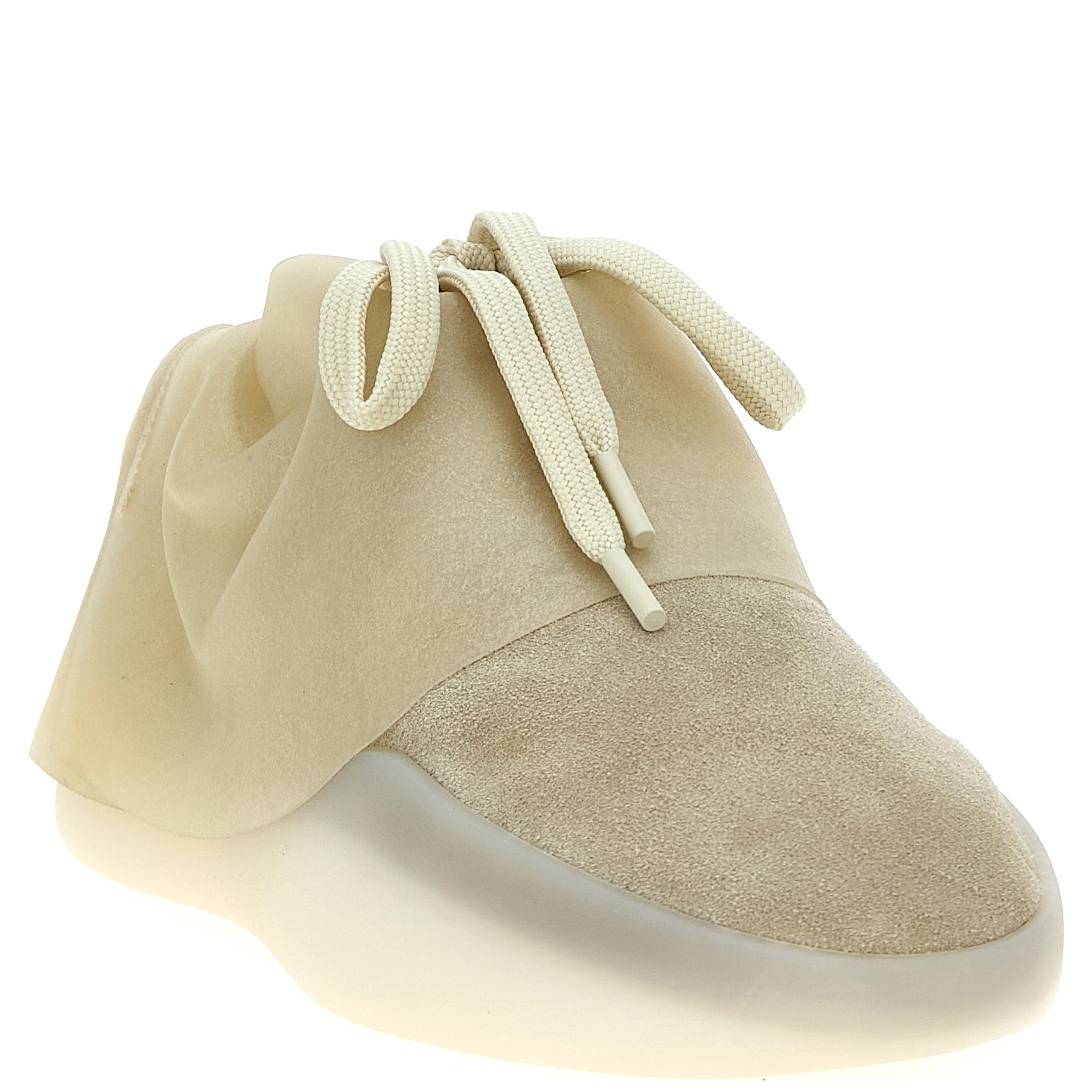 Beige Leather Sneakers