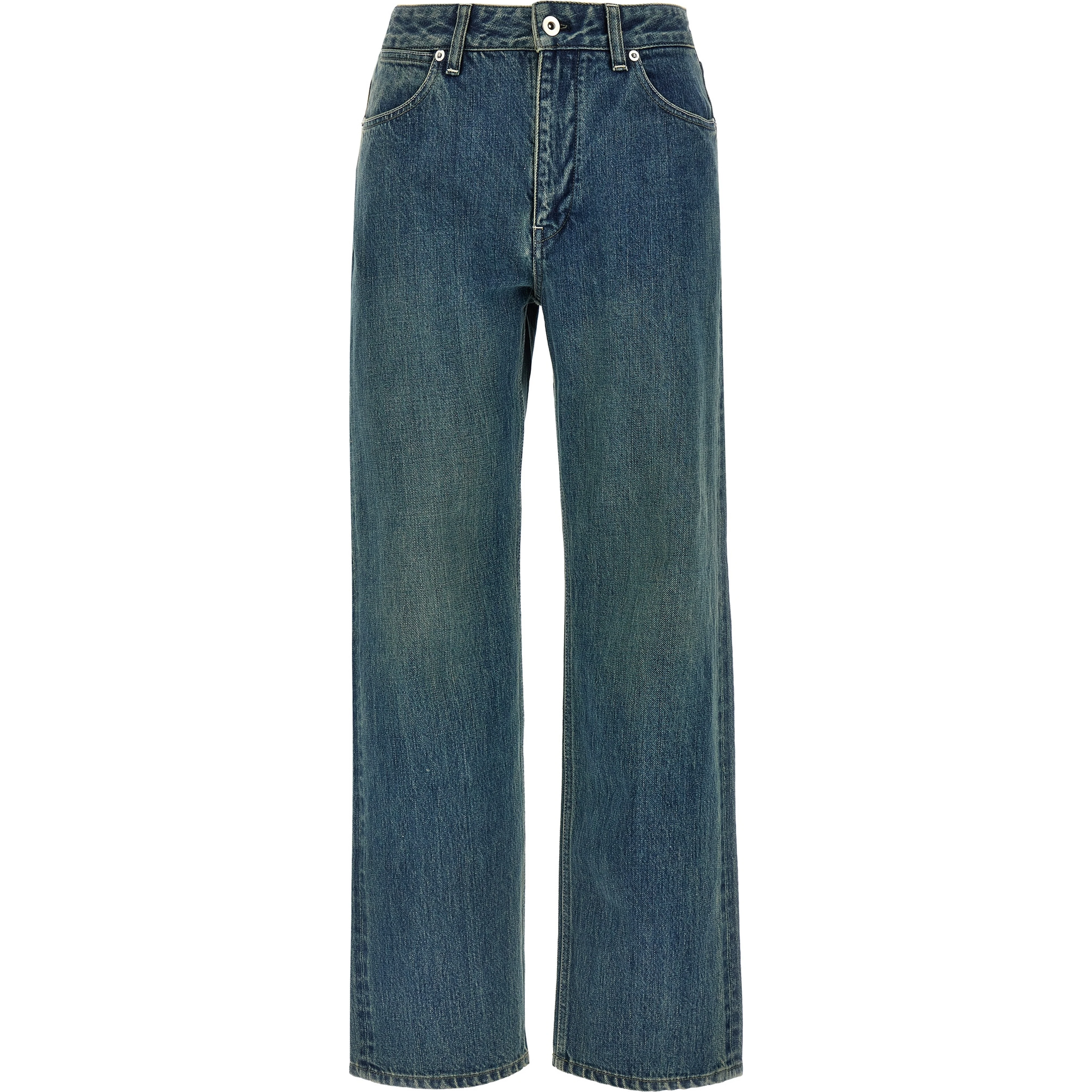Blue Cotton Slim Fit Jeans