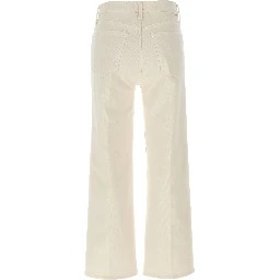 White Cotton High-Waisted Jean