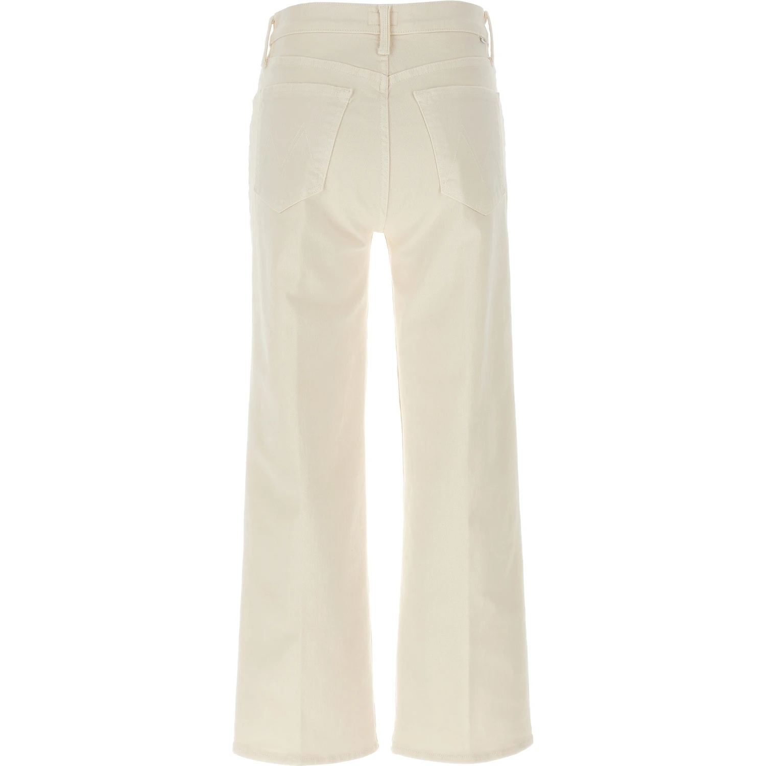 White Cotton High-Waisted Jean
