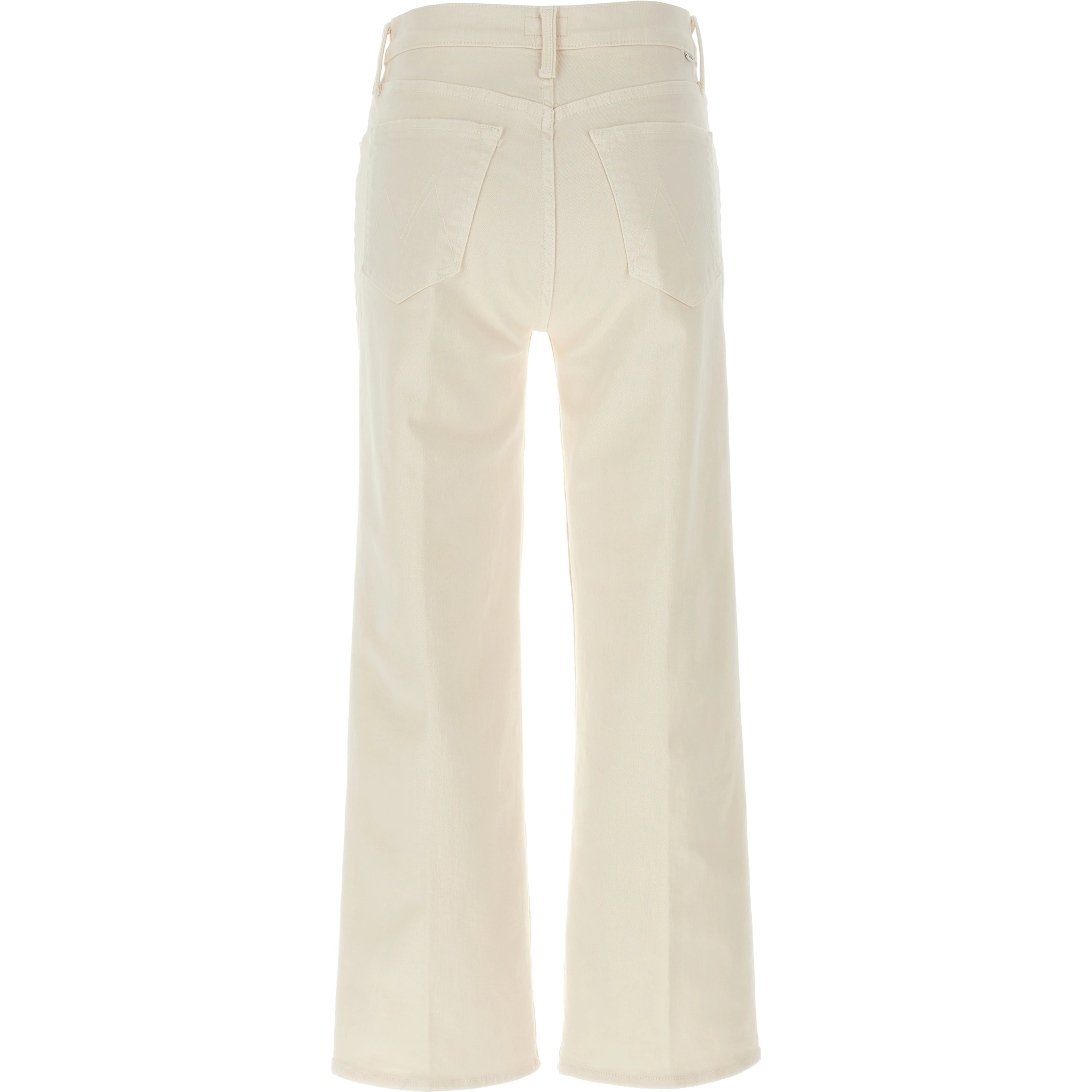 White Cotton High-Waisted Jean