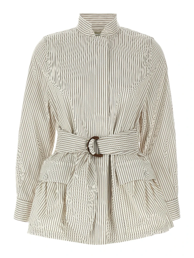 White Cotton Shell Jacket