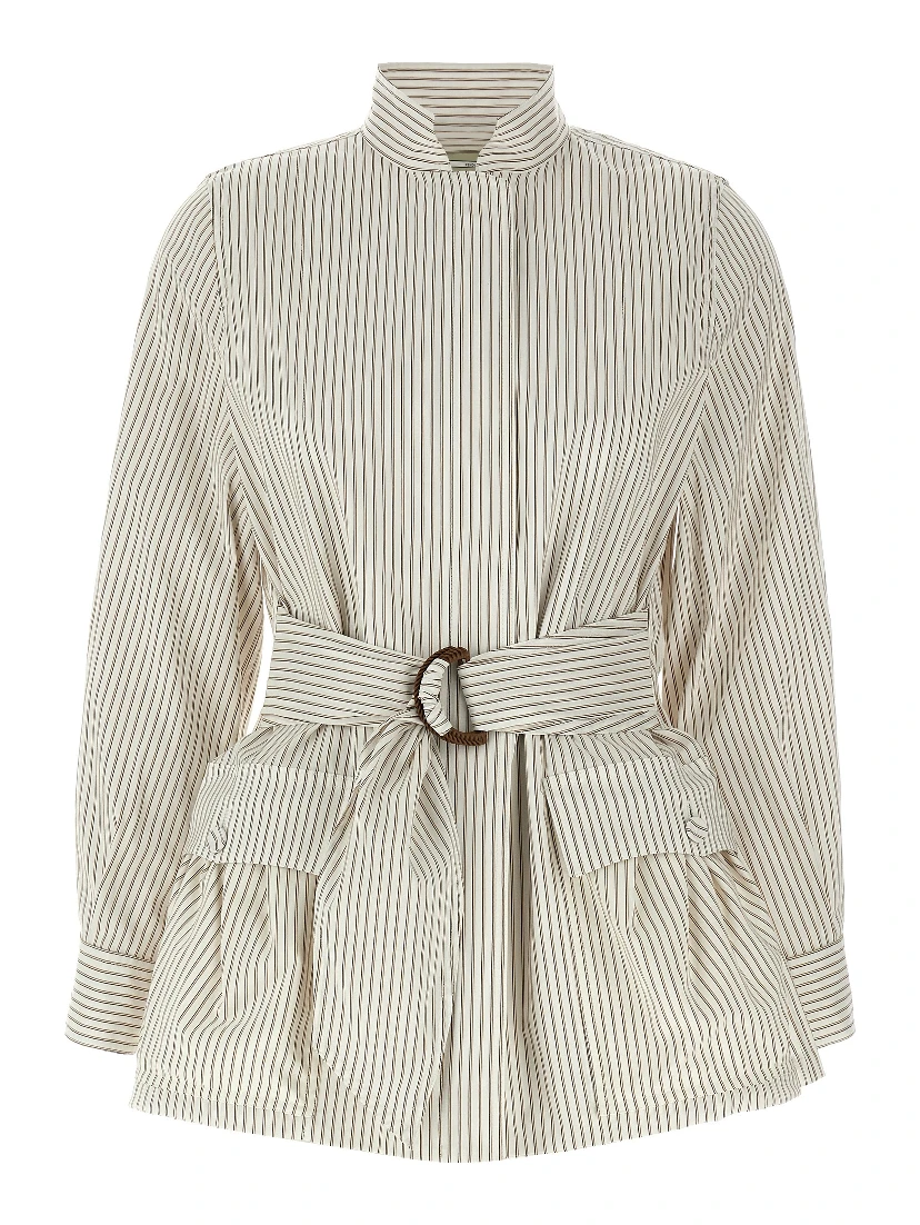 White Cotton Shell Jacket