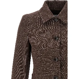 Brown Cotton Blazer