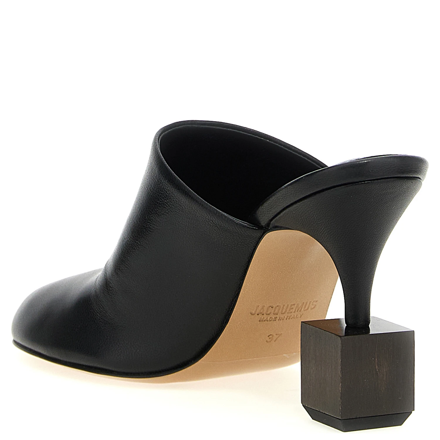 Black Lamb Leather High Heel Pumps