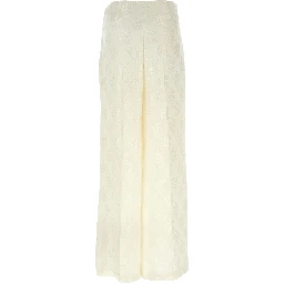 White Silk Casual Pants