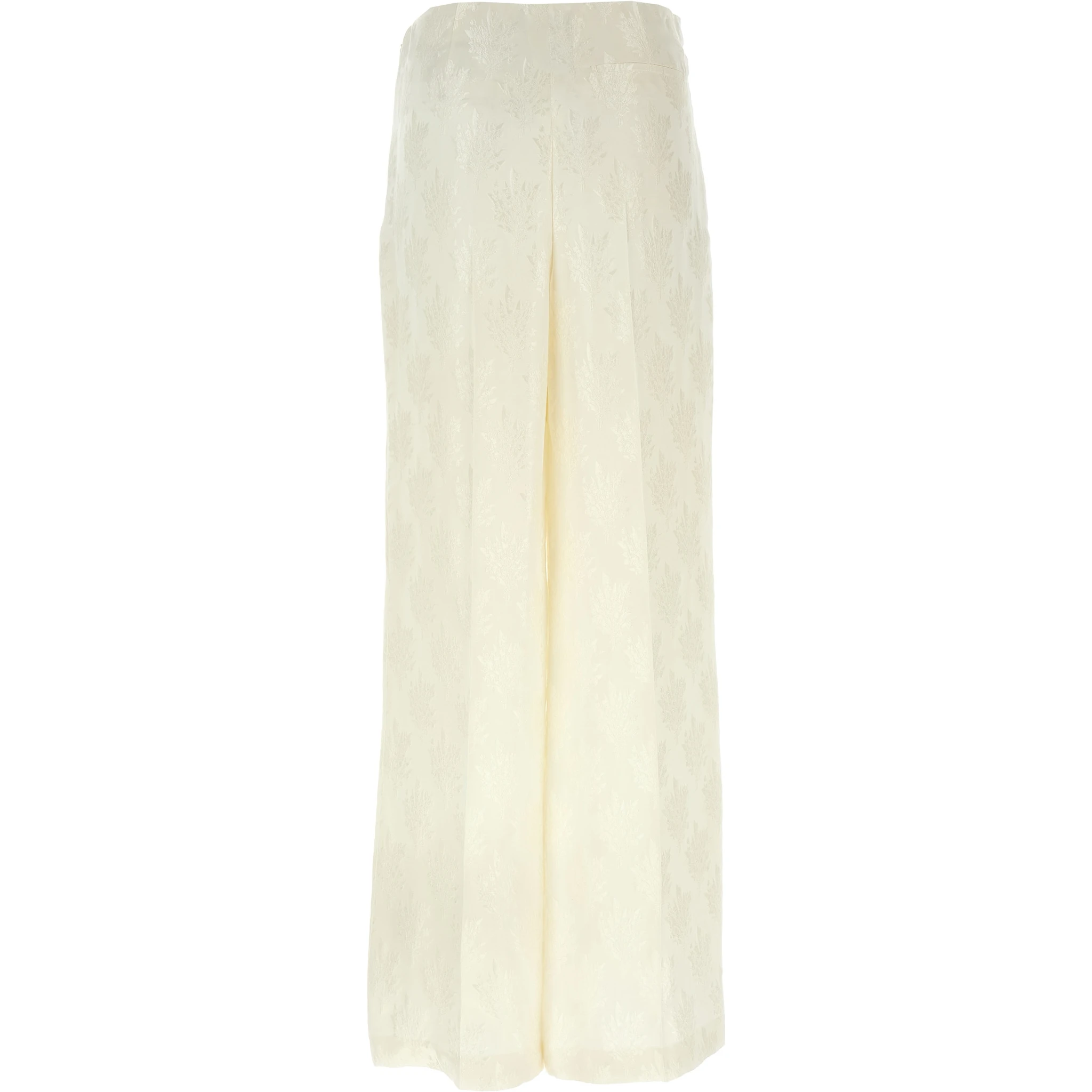 White Silk Casual Pants