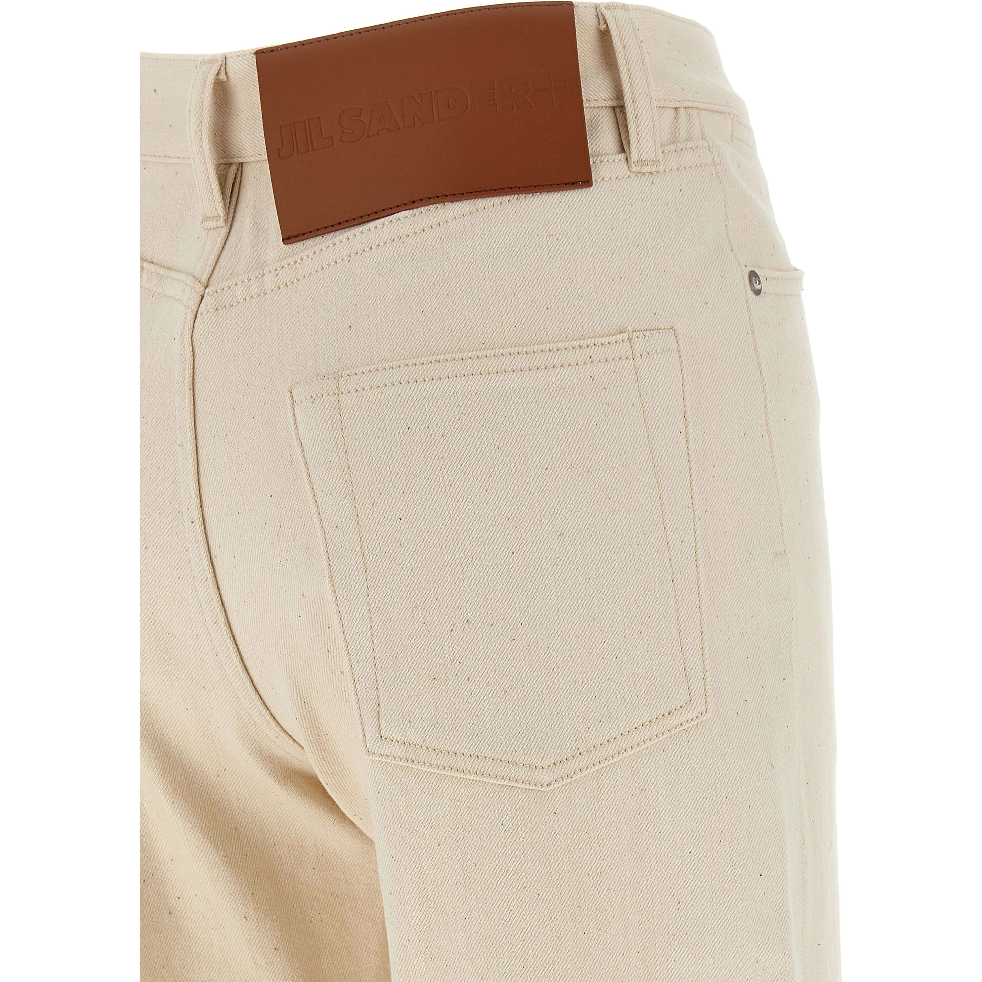 Beige Cotton Jeans Denim