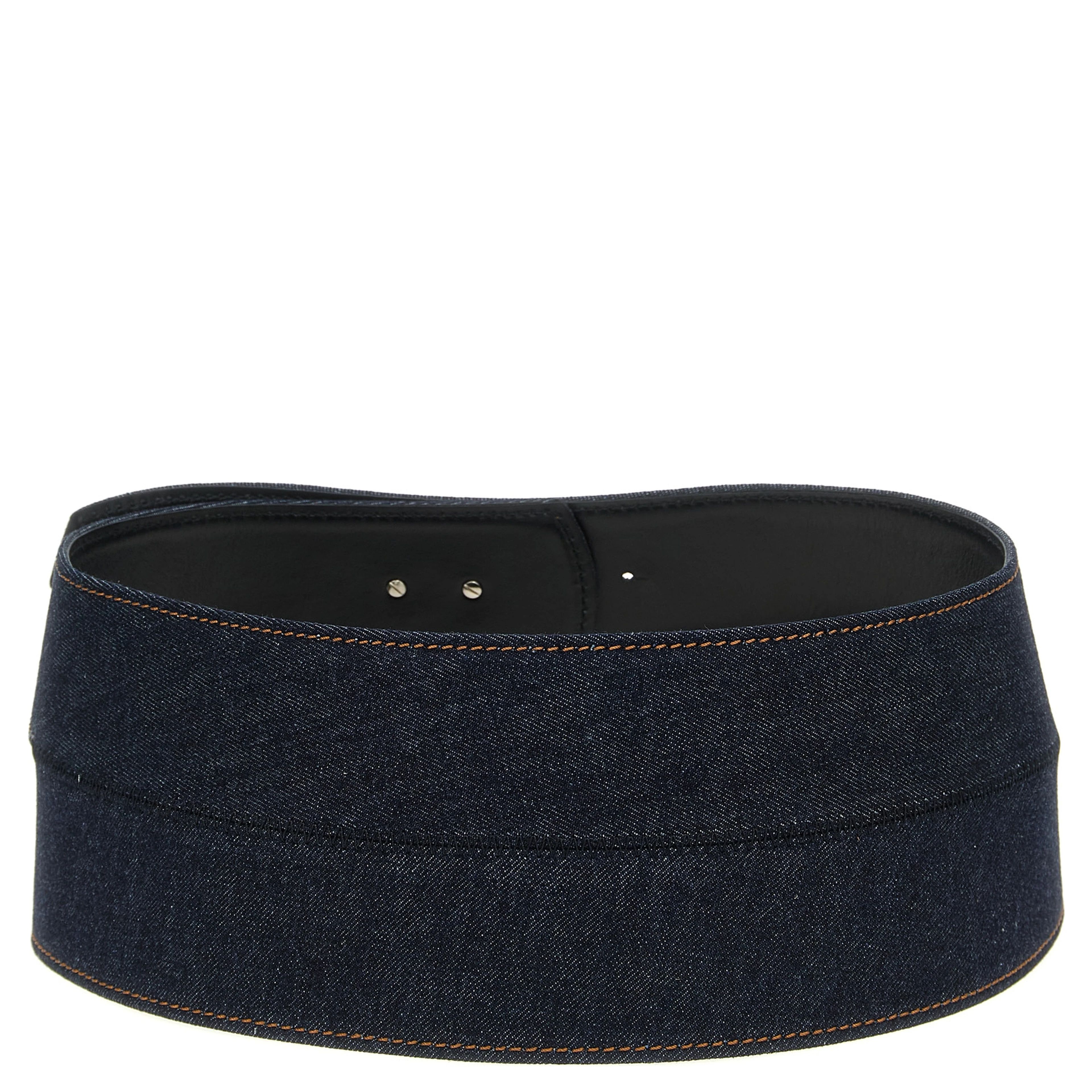 Blue Cotton High-Waist Belt
