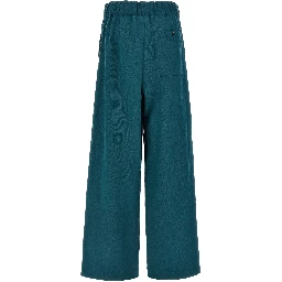 Bicolor Wool Casual Pants