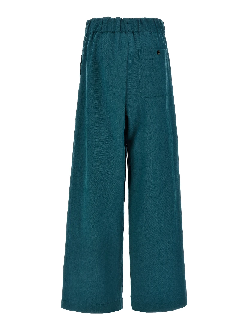 Bicolor Wool Casual Pants