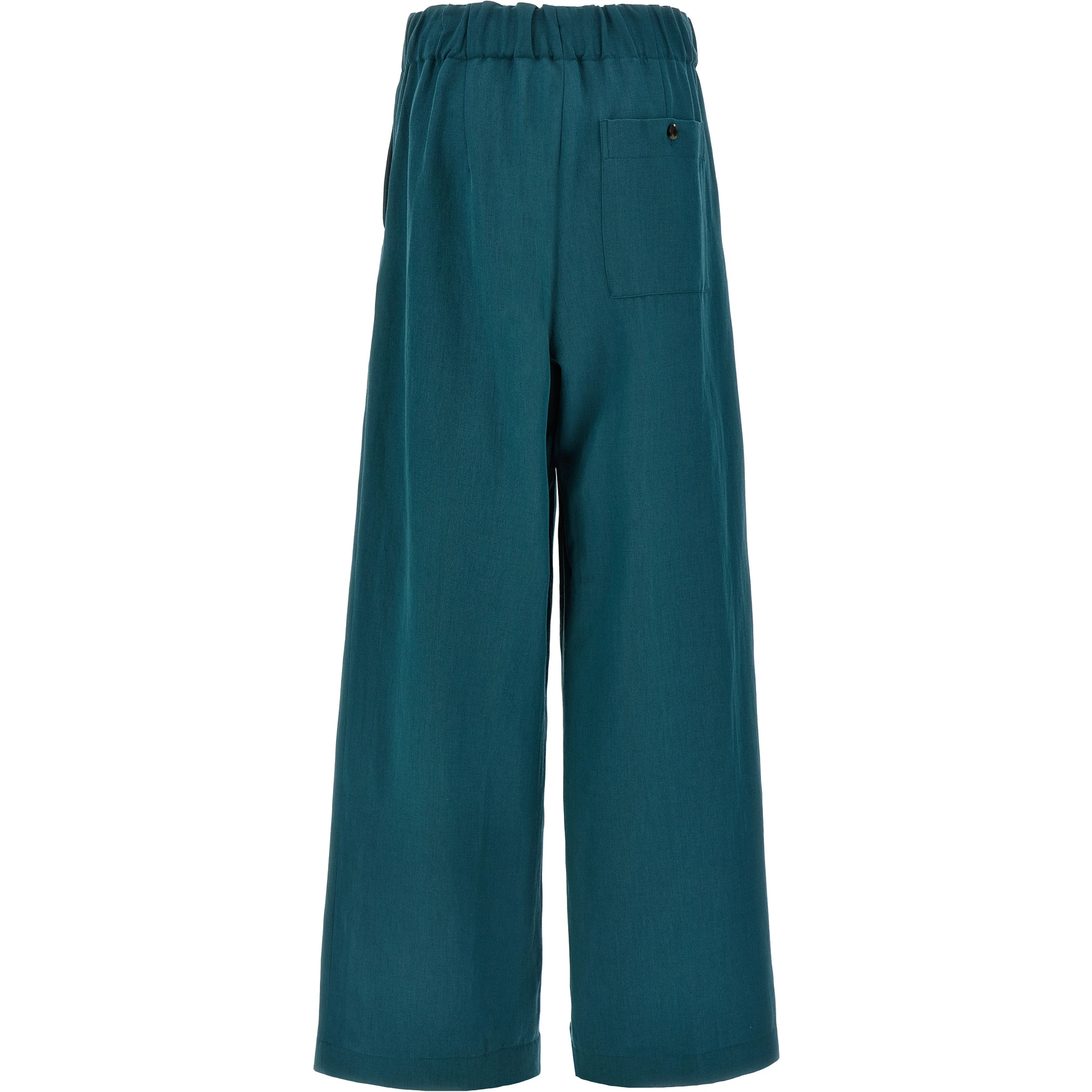 Bicolor Wool Casual Pants