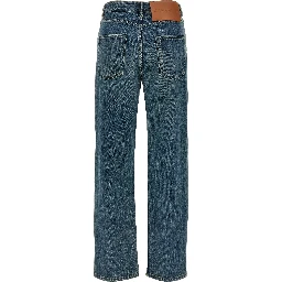 Blue Cotton Slim Fit Jeans