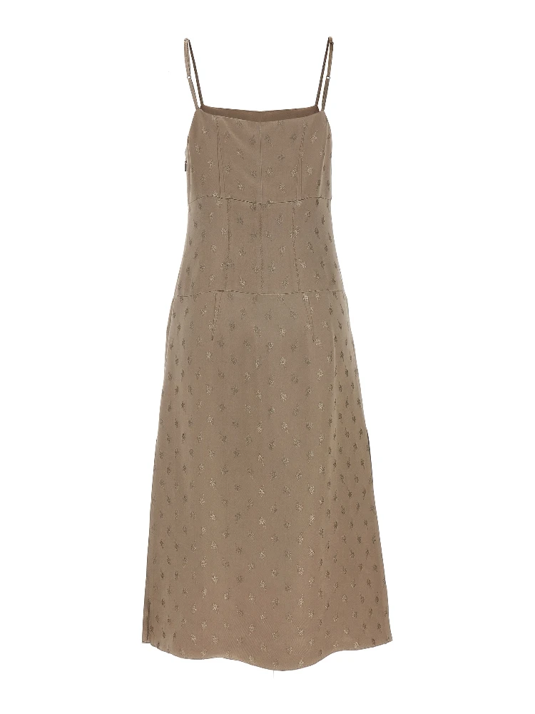 Gray Silk Midi Dress alternative