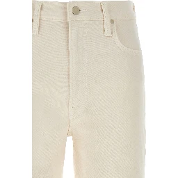White Cotton High-Waisted Jean