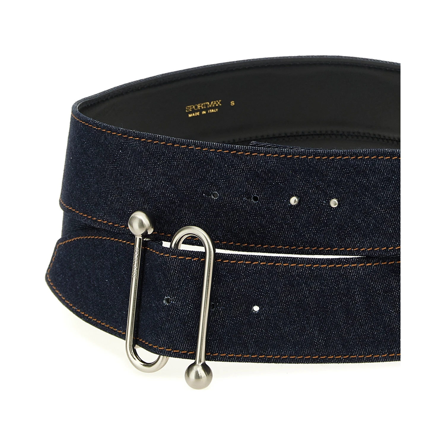 Blue Cotton High-Waist Belt