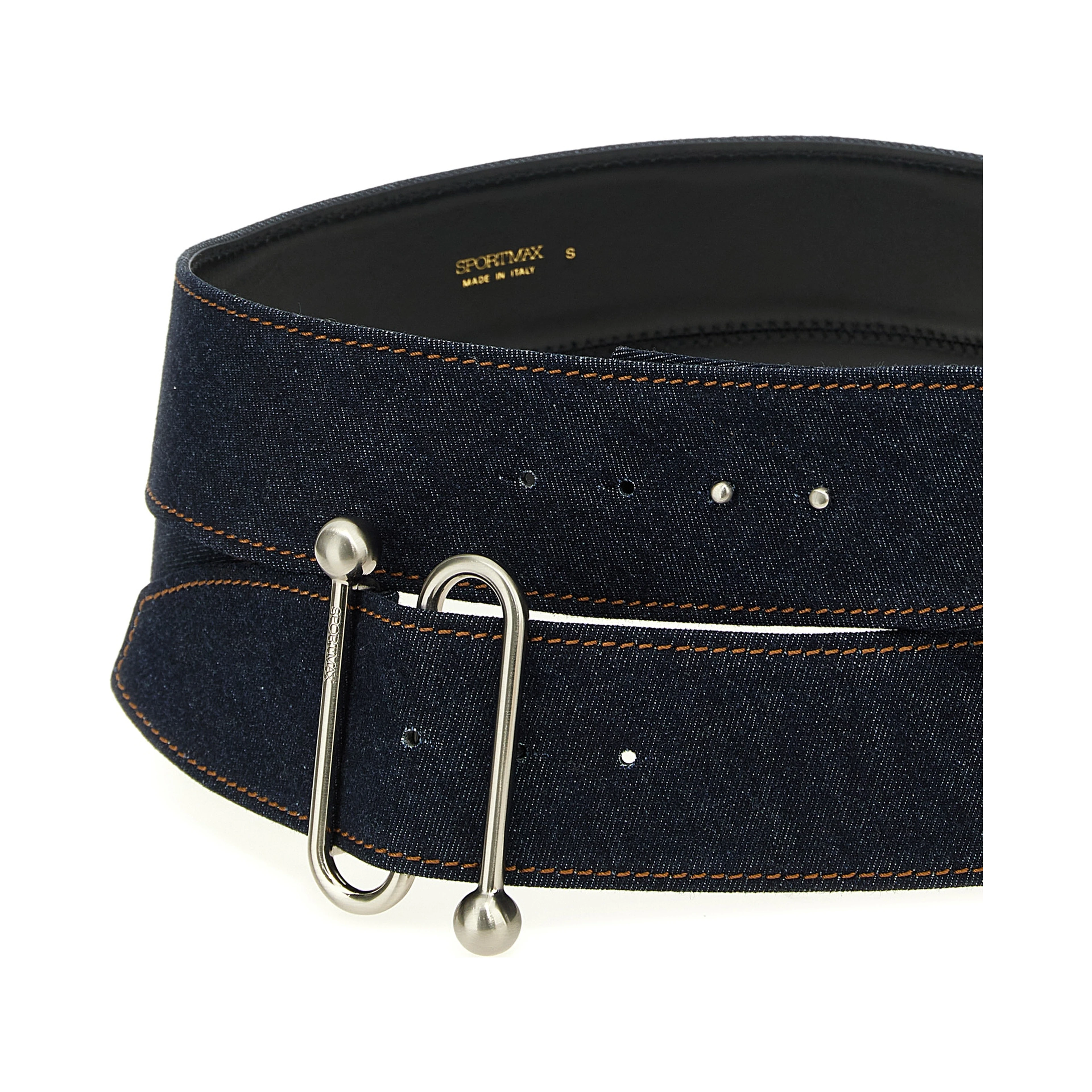 Blue Cotton High-Waist Belt