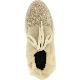 Beige Leather Sneakers