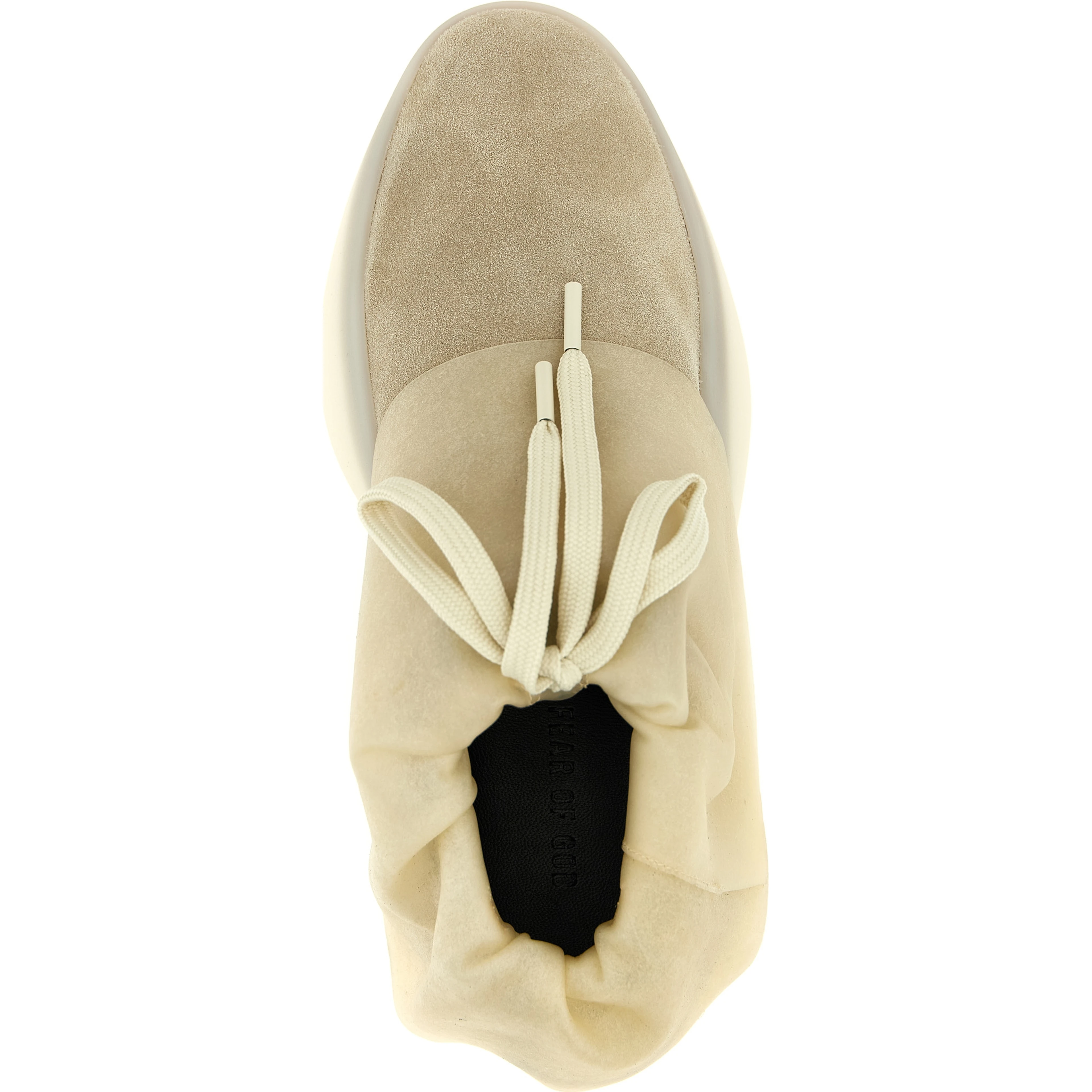 Beige Leather Sneakers