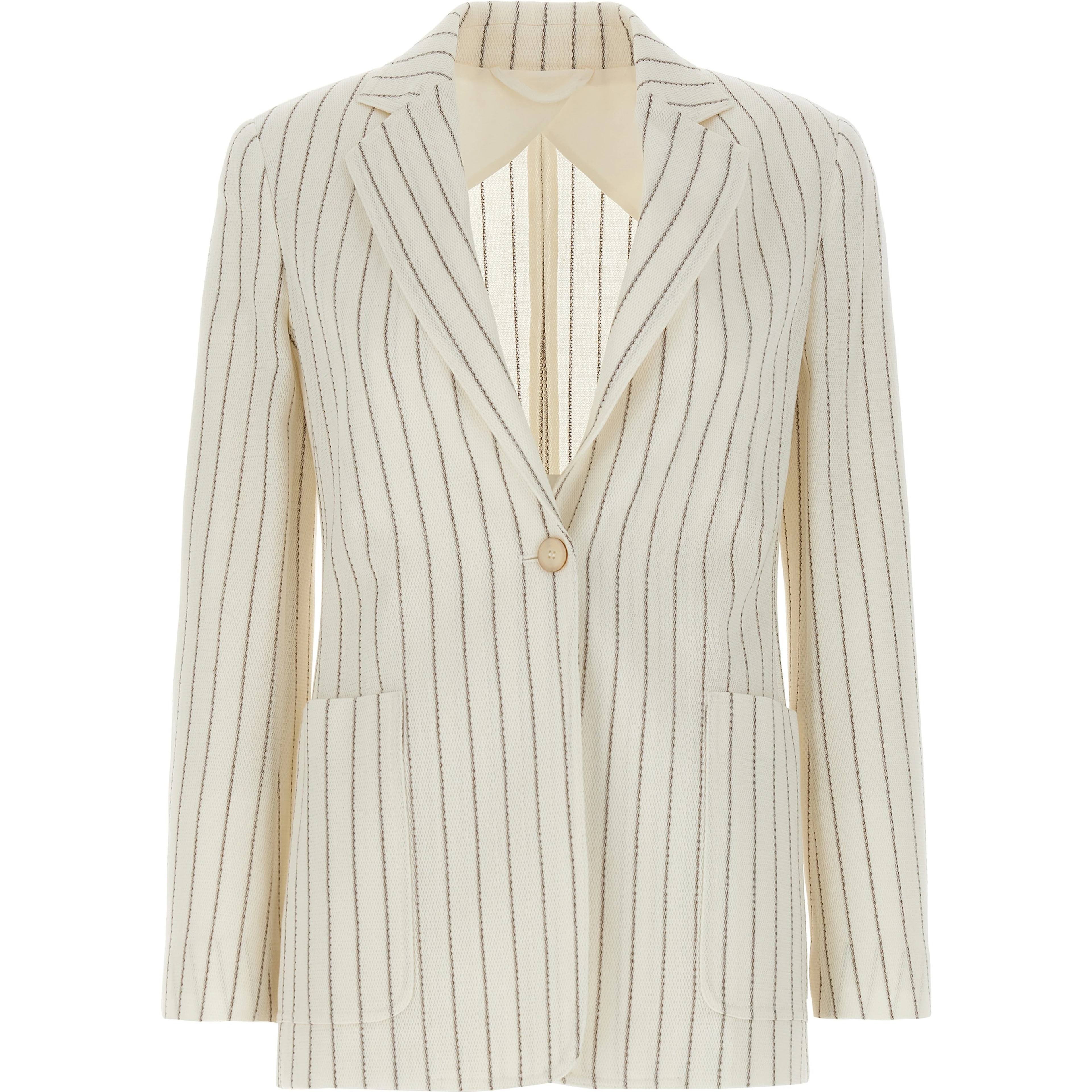 White Cotton Blazer