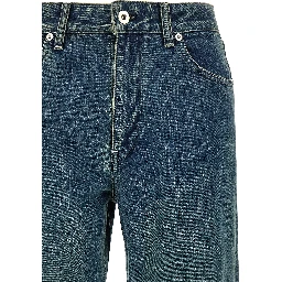 Blue Cotton Slim Fit Jeans