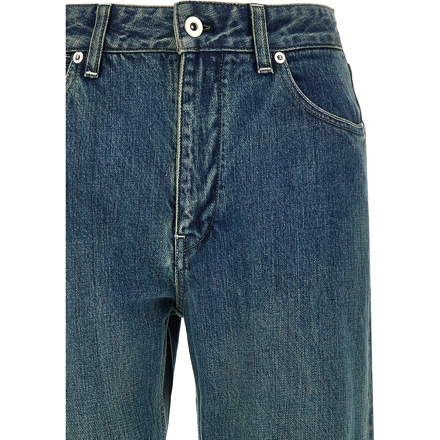 Blue Cotton Slim Fit Jeans