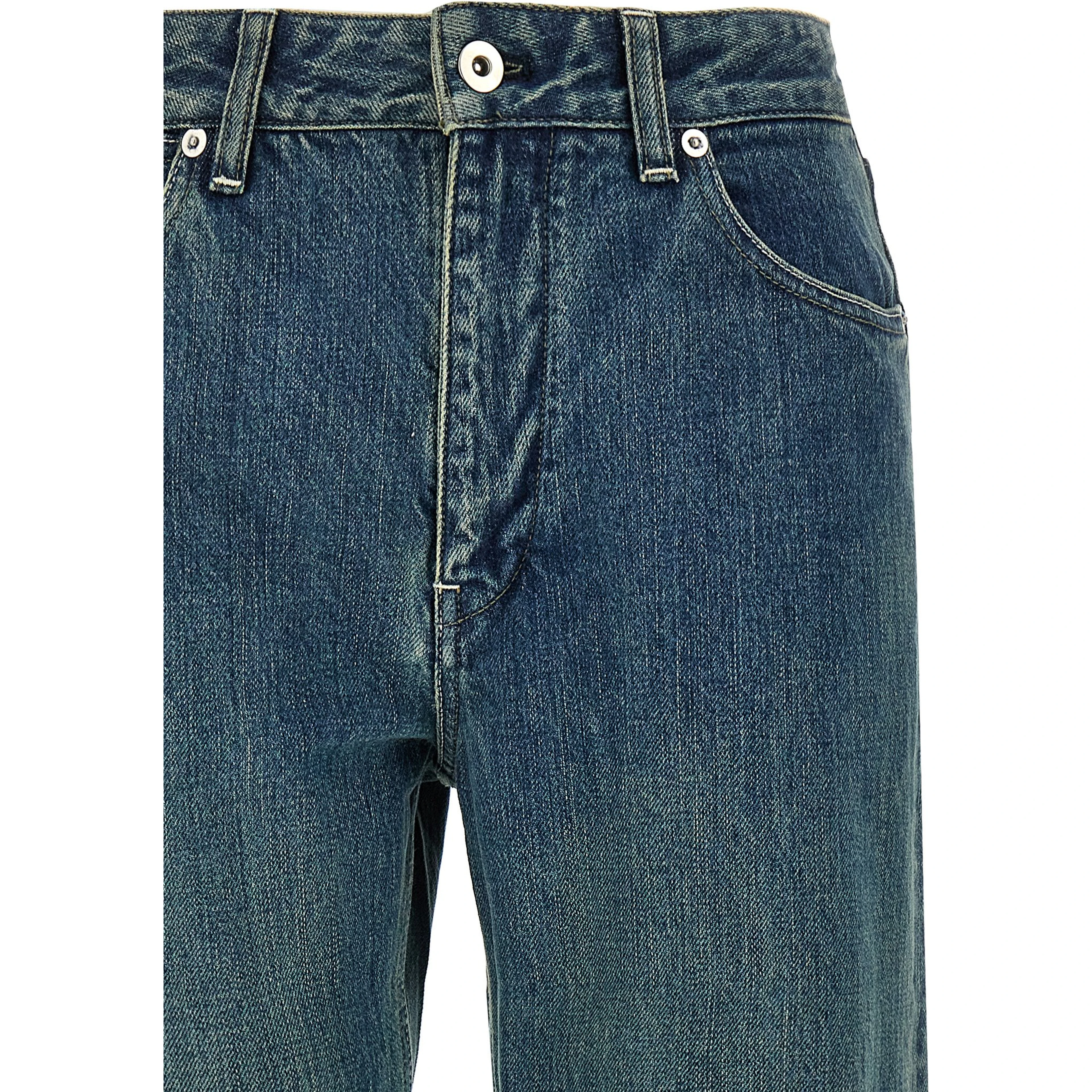 Blue Cotton Slim Fit Jeans