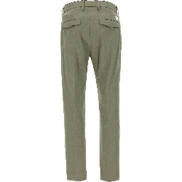 Bicolor Cotton Cropped Pants