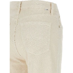 White Cotton High-Waisted Jean