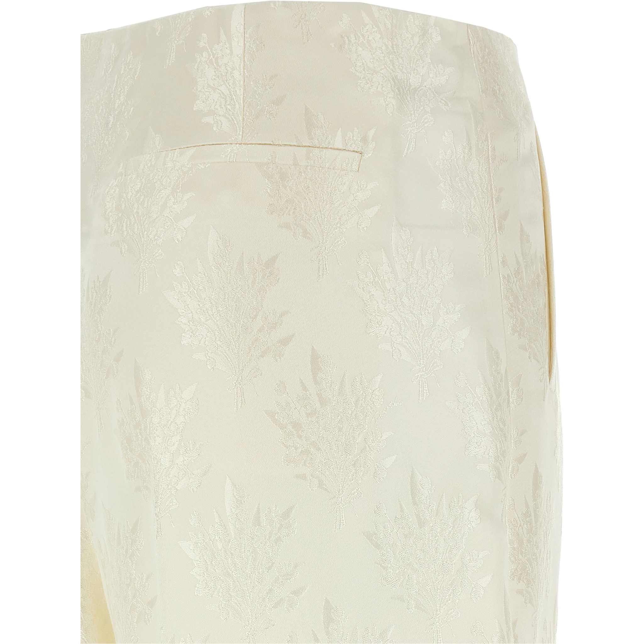 White Silk Casual Pants