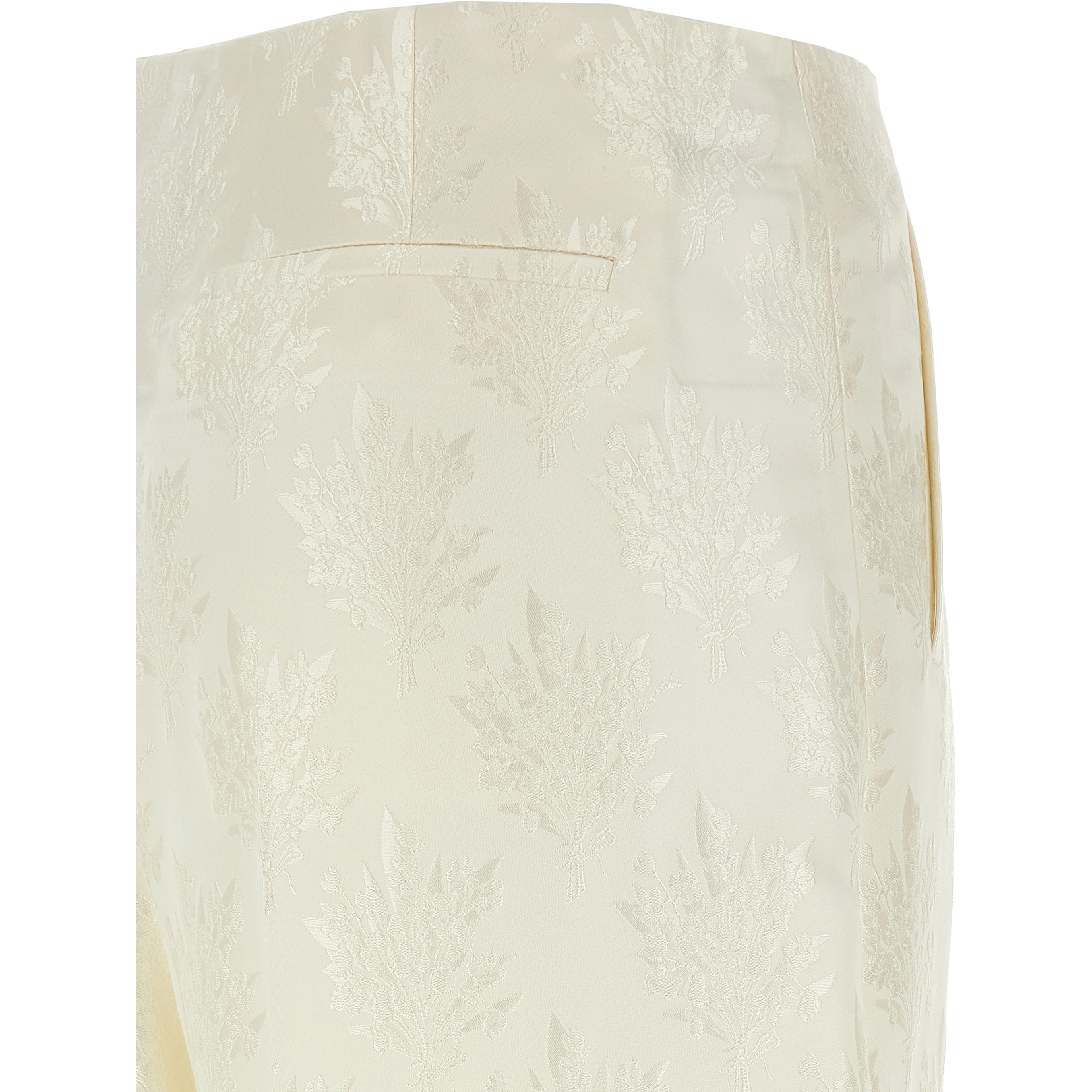 White Silk Casual Pants
