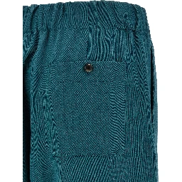 Bicolor Wool Casual Pants