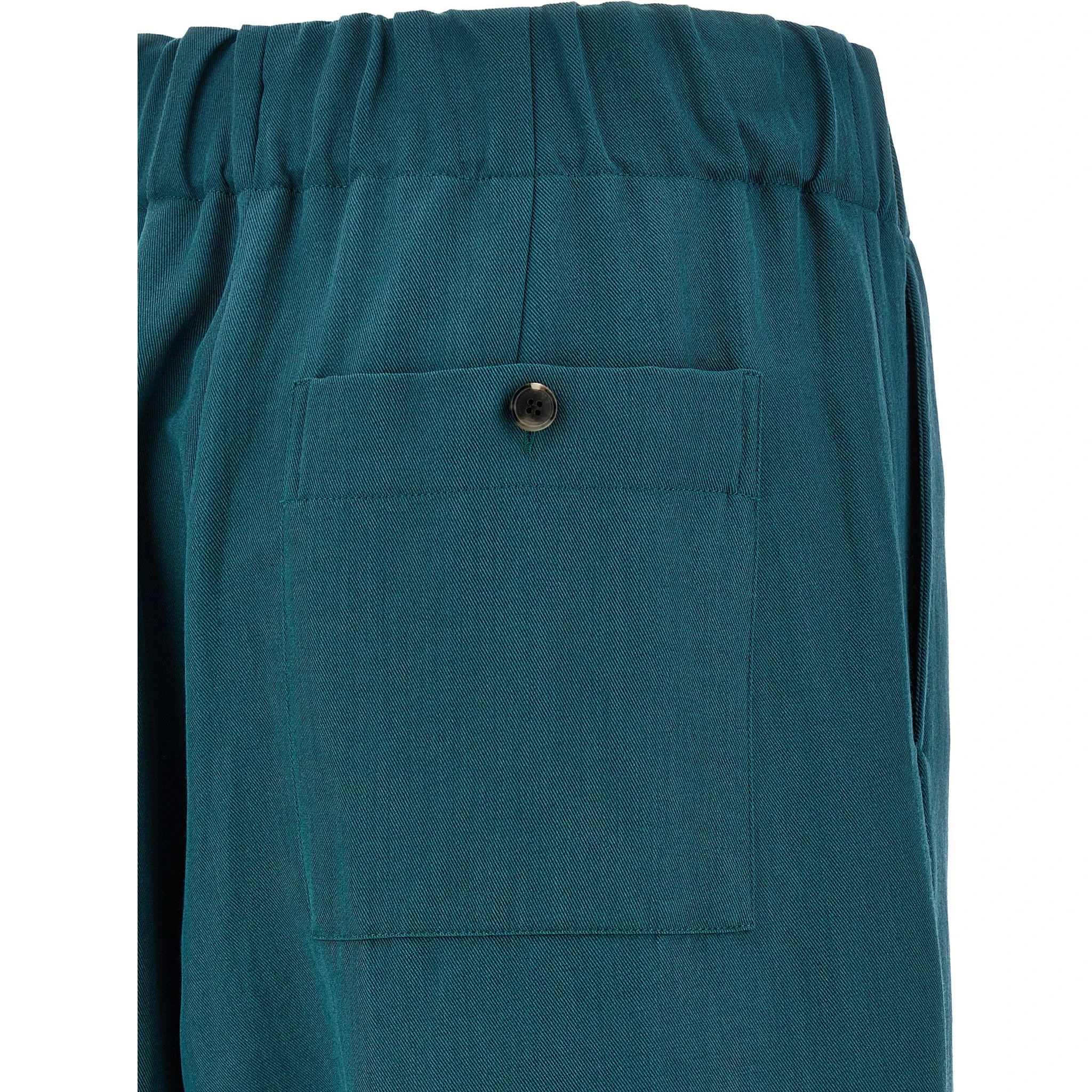Bicolor Wool Casual Pants