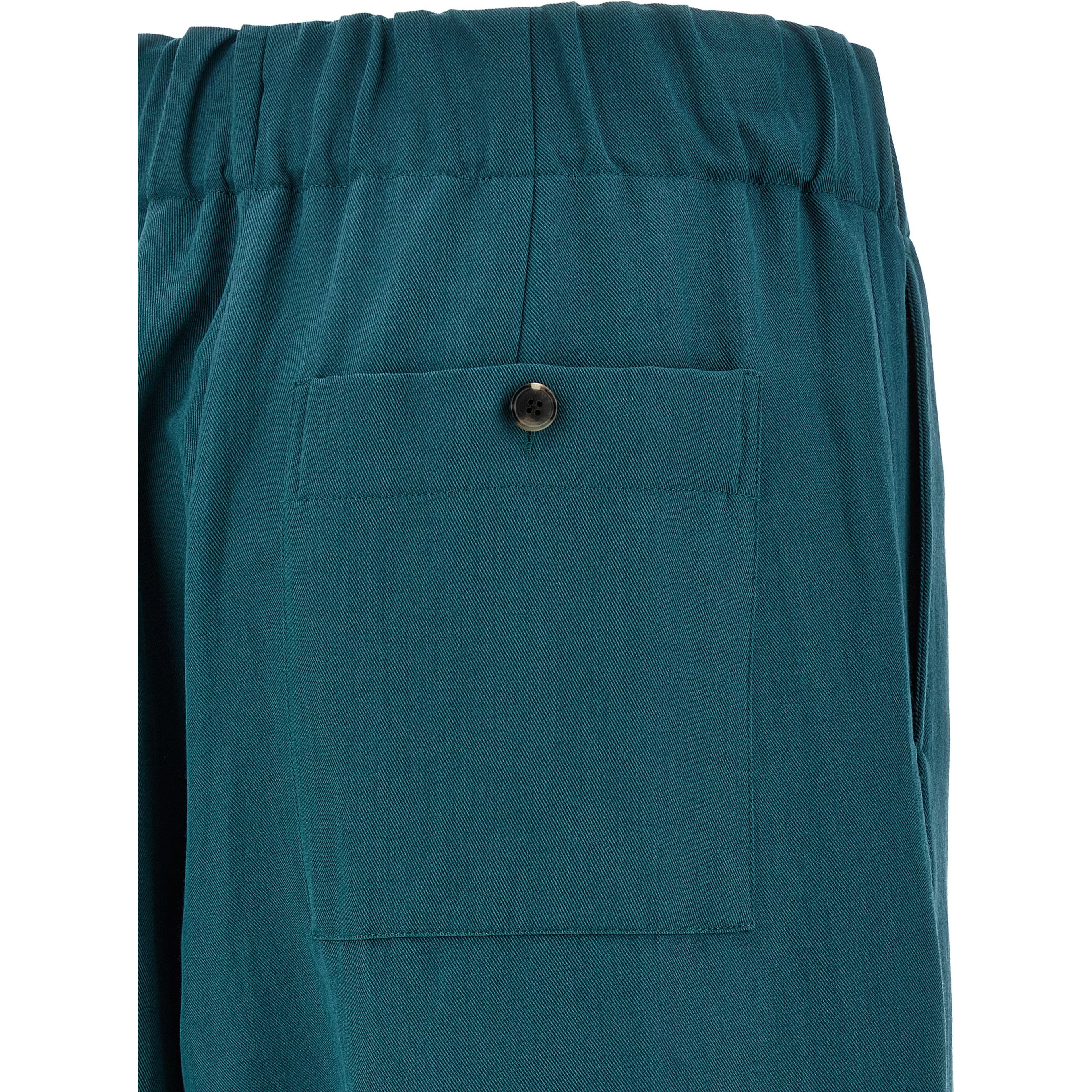 Bicolor Wool Casual Pants