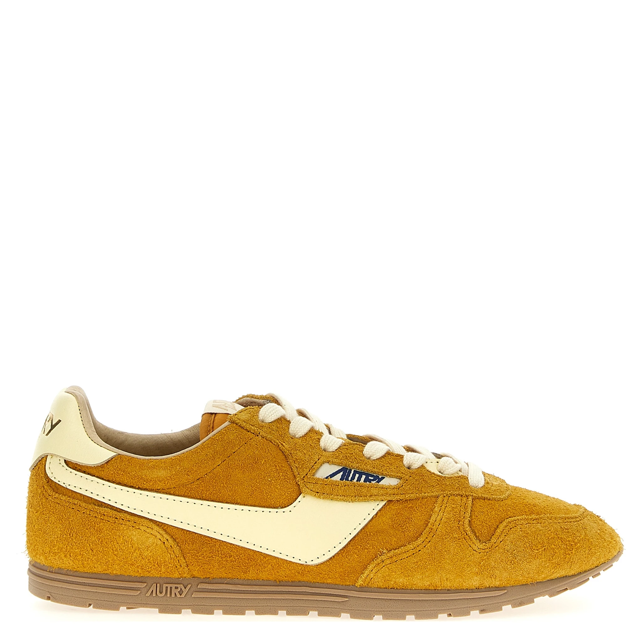 Bicolor Leather Athletic Sneakers