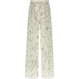 White Cotton Casual Pants