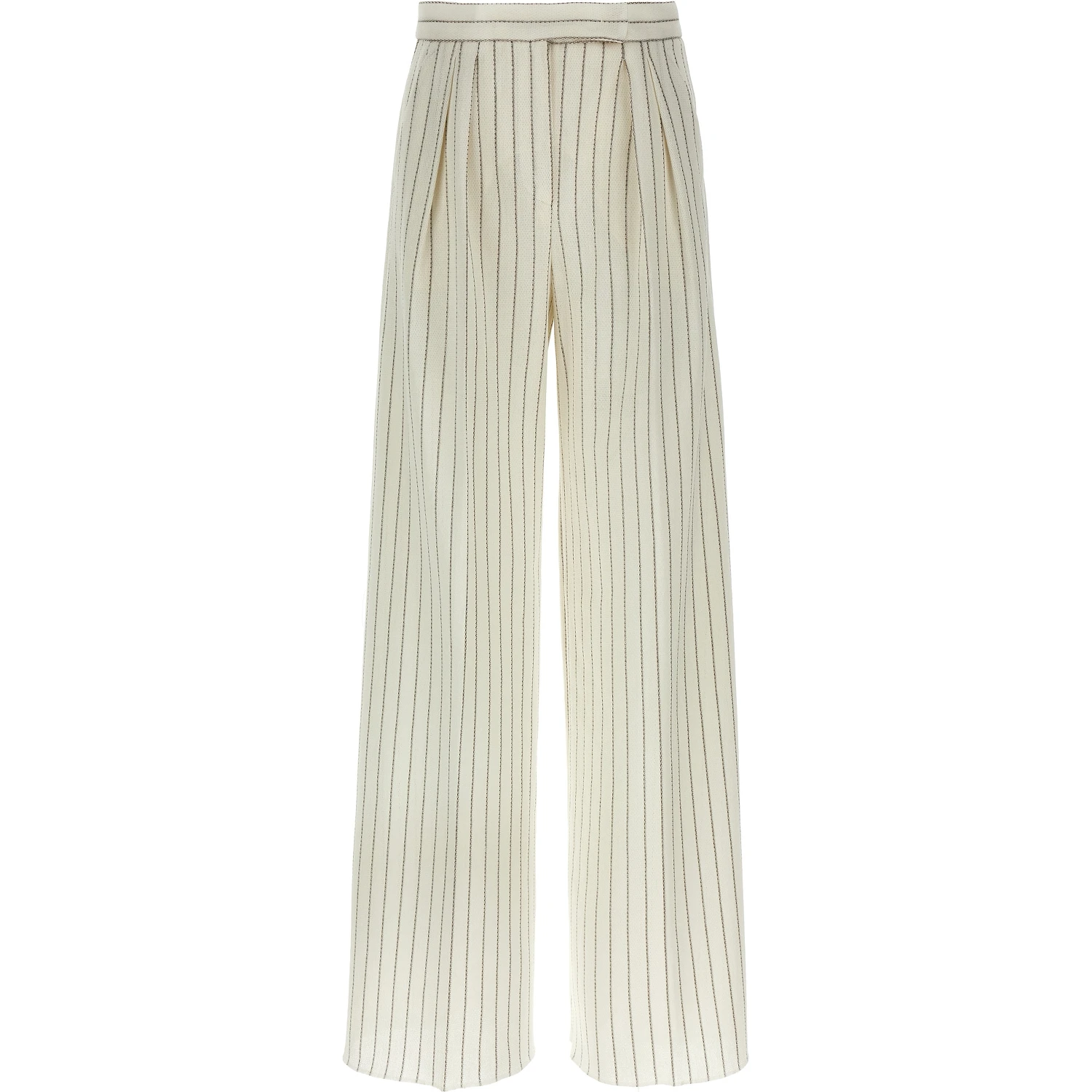 White Cotton Casual Pants