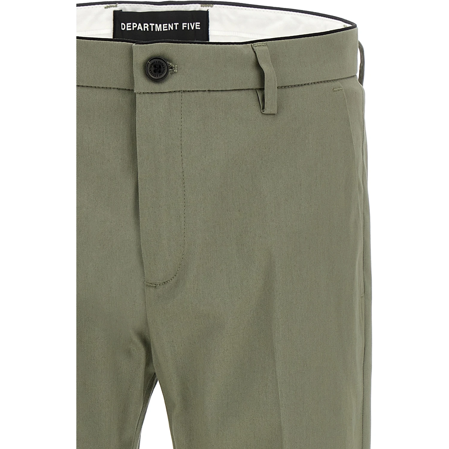 Bicolor Cotton Cropped Pants