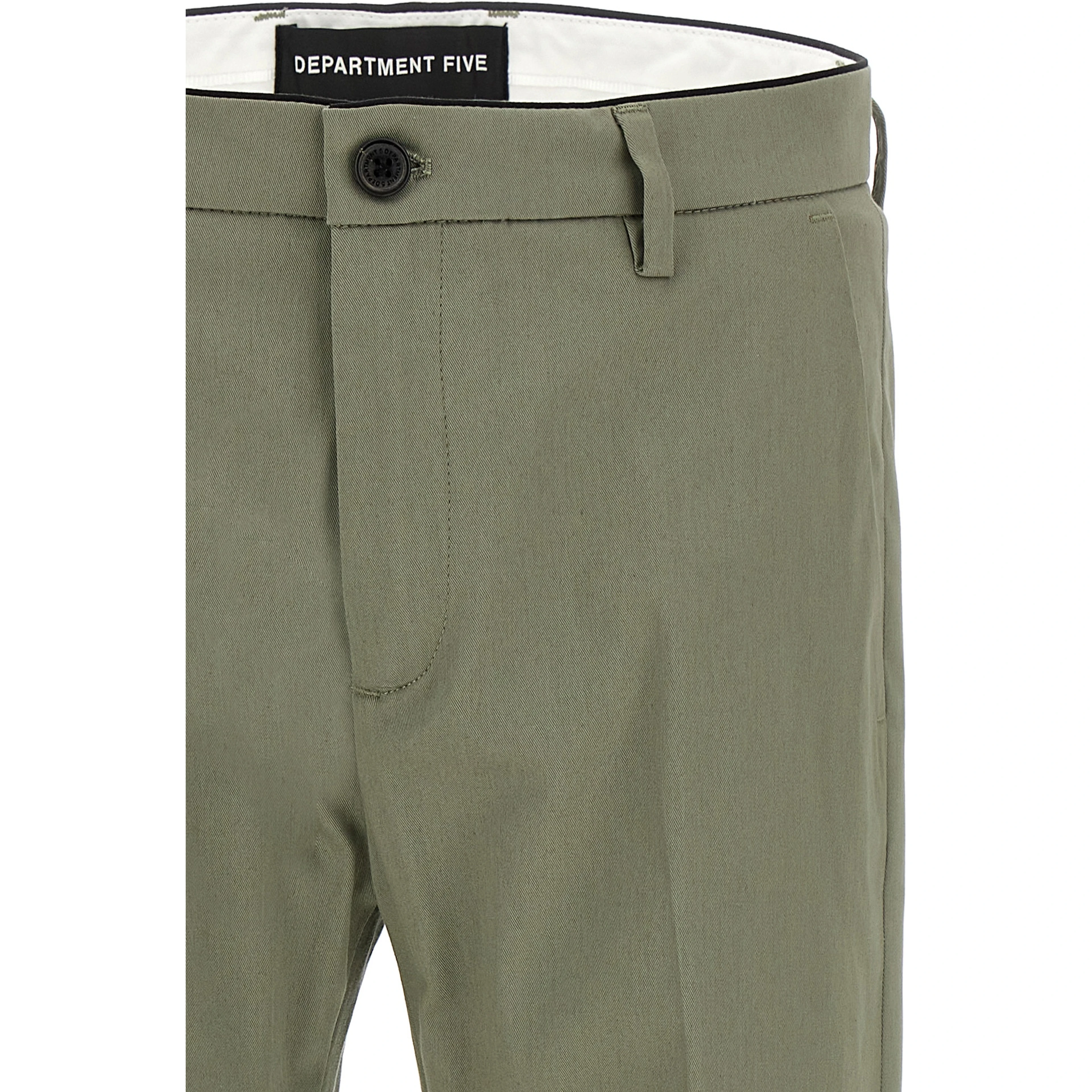 Bicolor Cotton Cropped Pants