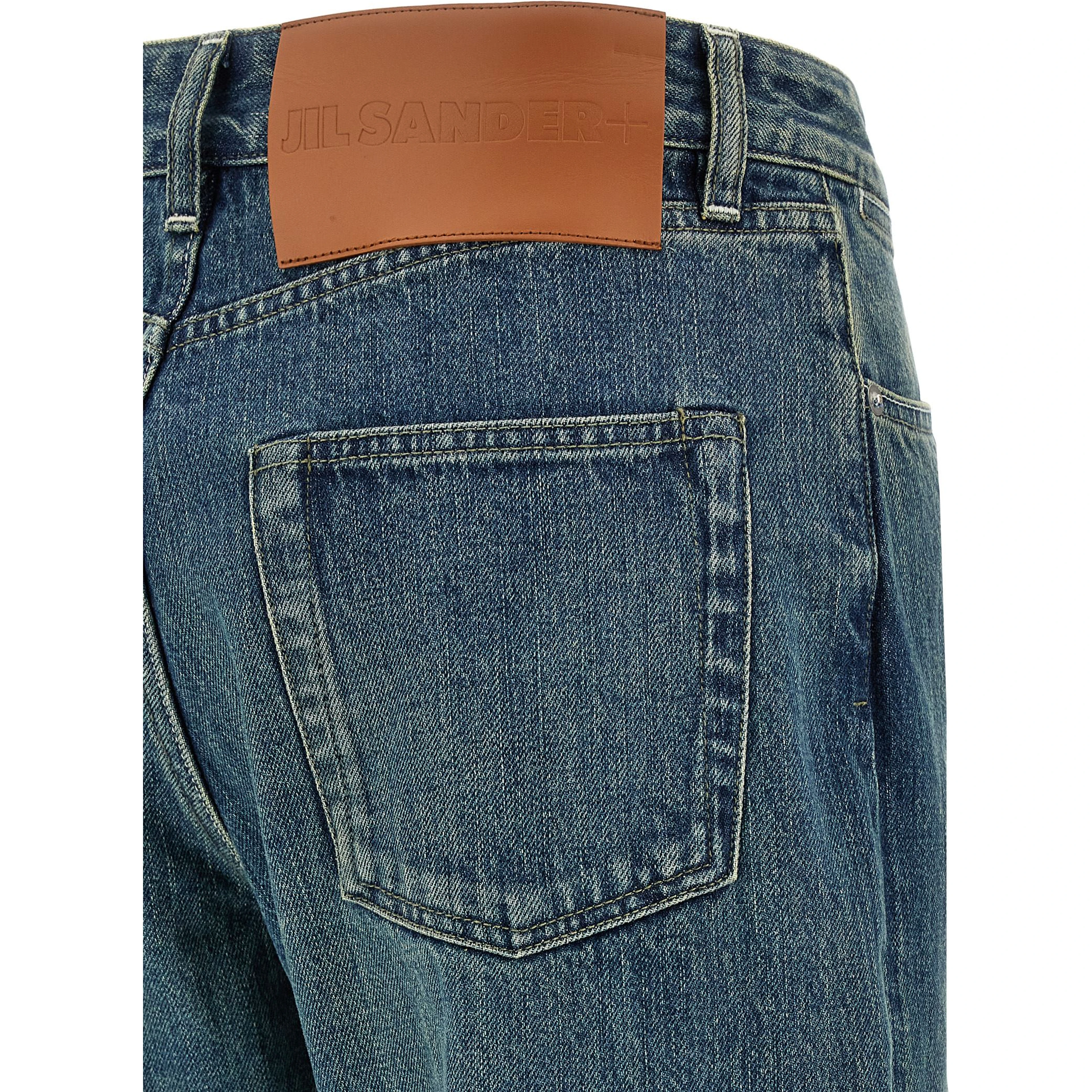 Blue Cotton Slim Fit Jeans