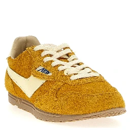 Bicolor Leather Athletic Sneakers