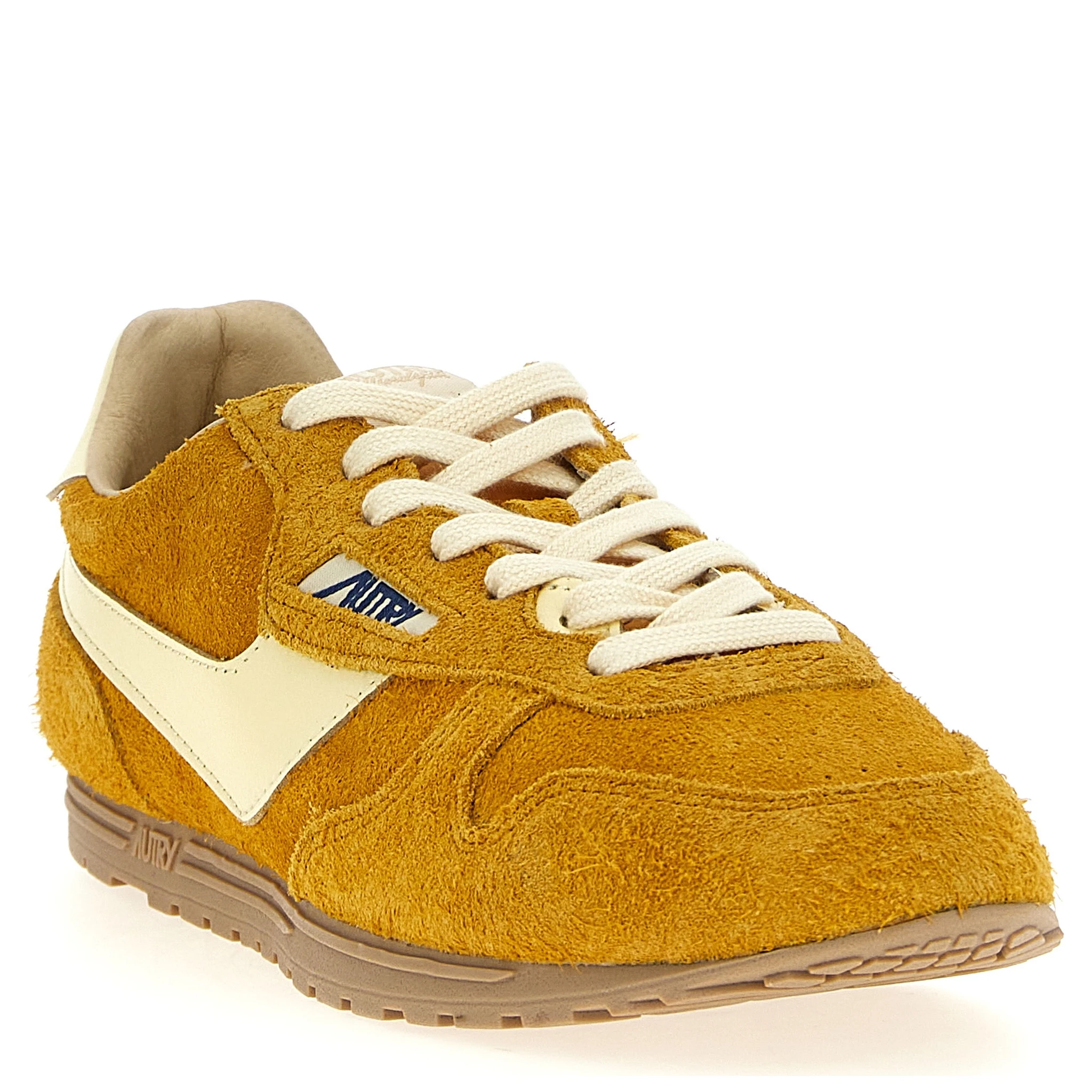 Bicolor Leather Athletic Sneakers