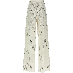 White Cotton Casual Pants